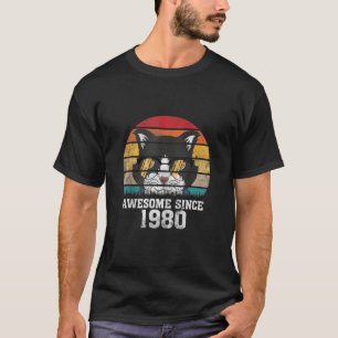 Phantastisch seit 1981 40. Geburtstag Retro Katze T-Shirt