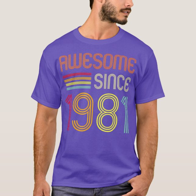 Phantastisch seit 1981 40. Geburtstag Retro T-Shirt (Vorderseite)