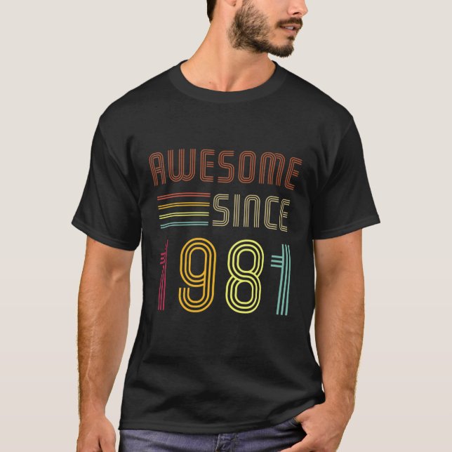 Phantastisch seit 1981 40. Geburtstag Retro T-Shirt (Vorderseite)