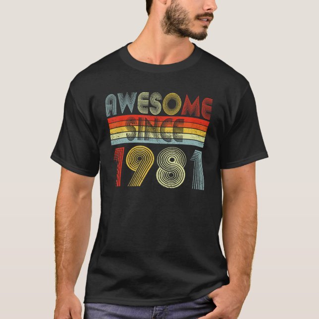 Phantastisch seit 1981 41 Jahre 41 Jahre alt 41. T-Shirt (Vorderseite)