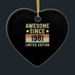 Phantastisch seit 1981 Geburtstag Keramik Ornament<br><div class="desc">1</div>