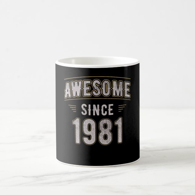 Phantastisch seit 1981 Vintager Geburtstag Kaffeetasse (Mittel)