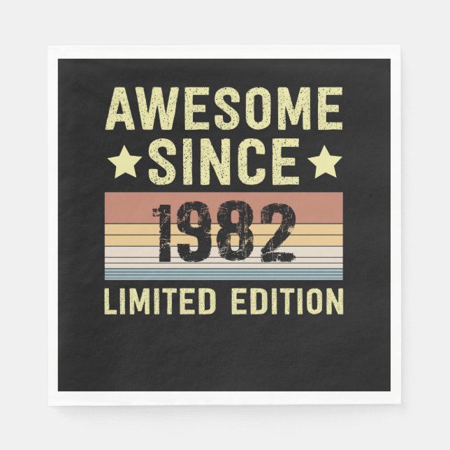 Phantastisch seit 1982 Geburtstag Serviette (Vorderseite)