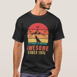 Phantastisch seit 1983 Retro 39. Geburtstag Dinosa T-Shirt