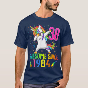 Phantastisch seit 1984 Dabbing Unicorn Geburtstag T-Shirt