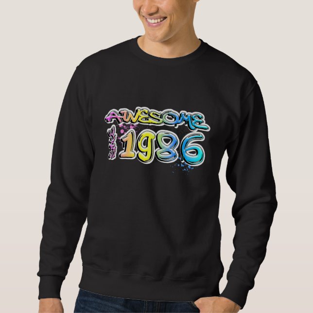Phantastisch seit 1986 Graffiti Motif Sweatshirt (Vorderseite)