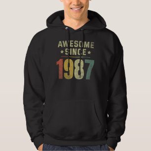 Phantastisch seit 1987 35. Geburtstag Retro Männer Hoodie