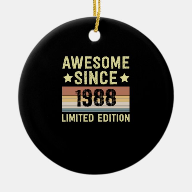 Phantastisch seit 1988 Geburtstag Keramik Ornament (Vorne)
