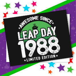 Phantastisch seit 1988 Leap Year Day Feb 29 Geburt Postkarte