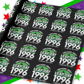 Phantastisch seit 1996 Leap Year Day Feb 29 Birthd Geschenkpapier
