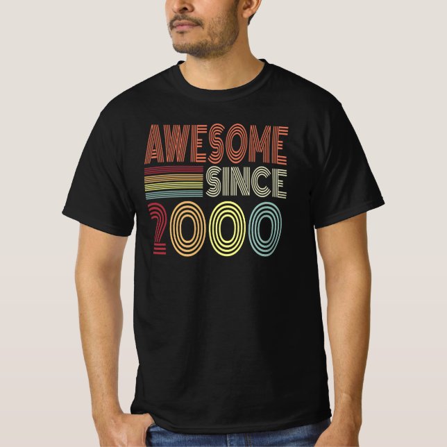 Phantastisch seit 2000 Retro Geboren im Jahr 2000  T-Shirt (Vorderseite)