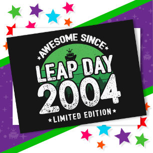 Phantastisch seit 2004 Leap Year Day Feb 29 Birthd Postkarte