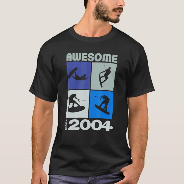 Phantastisch seit 2004 Wakeboard Lifestyle T-Shirt (Vorderseite)