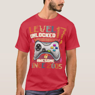 Phantastisch seit 2005 17. Geburtstag Gamer Boy Te T-Shirt