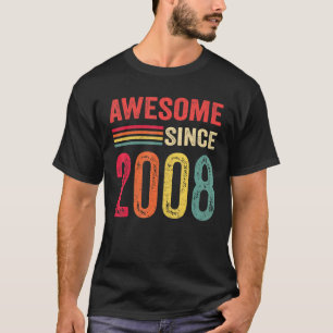 Phantastisch Seit 2008 14. Geburtstag Retro T-Shirt