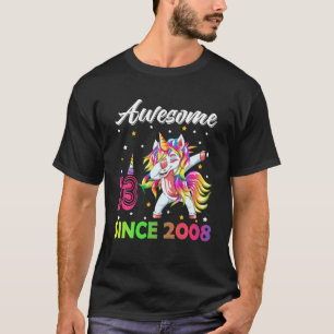 Phantastisch seit 2008 Dabbing Unicorn 13th Birthd T-Shirt