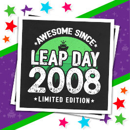 Phantastisch seit 2008 Leap Year Day Feb 29 Geburt Serviette