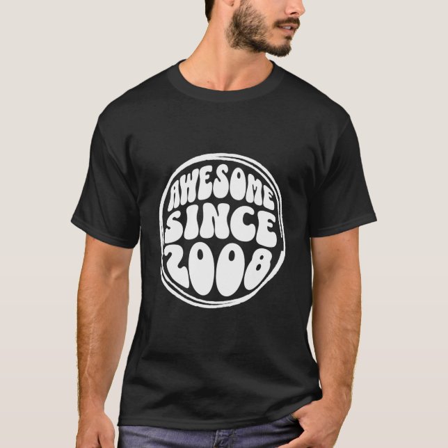 Phantastisch seit 2008 Sonntag T-Shirt (Vorderseite)