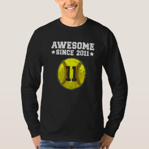 Phantastisch seit 2011 Softball 11. Geburtstag 11 T-Shirt