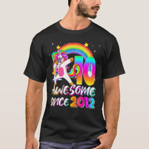 Phantastisch seit 2012 Dabbing Unicorn 10. Geburts T-Shirt