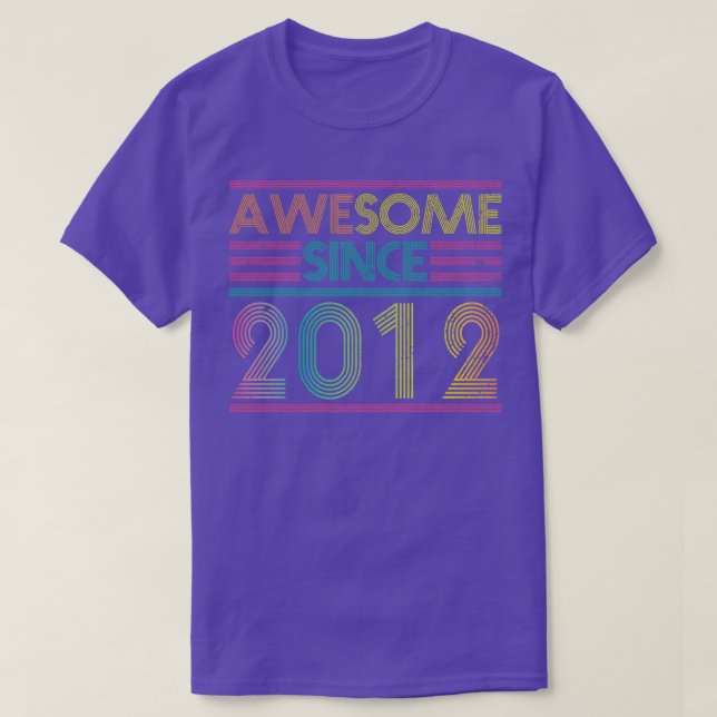 Phantastisch seit 2012 Funny Colorful 2012 Geburts T-Shirt (Design vorne)