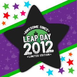Phantastisch seit 2012 Leap Year Day Feb 29 Birthd Stern-Aufkleber