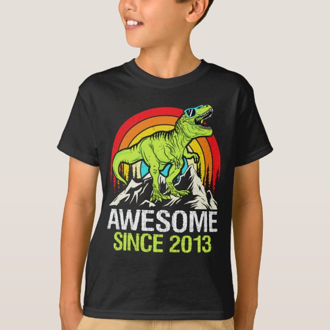 Phantastisch seit 2013 Dinosaurier 10 Jahre 10. Ge T-Shirt (Vorderseite)