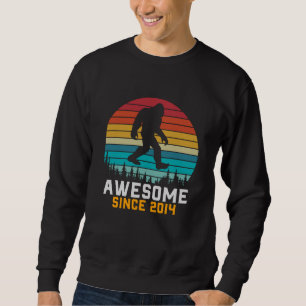 Phantastisch seit 2014 Birthday Bigfoot Retro Sweatshirt