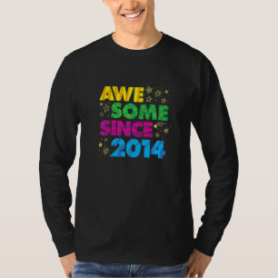 Phantastisch Seit 2014 Crazy 8. Geburtstag Pop Gra T-Shirt