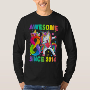 Phantastisch seit 2014 Dabbing Unicorn 8. Geburtst T-Shirt
