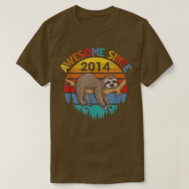 Phantastisch Seit 2014 Geburtsdatum 8 Jahre alt Bi T-Shirt (Design vorne)