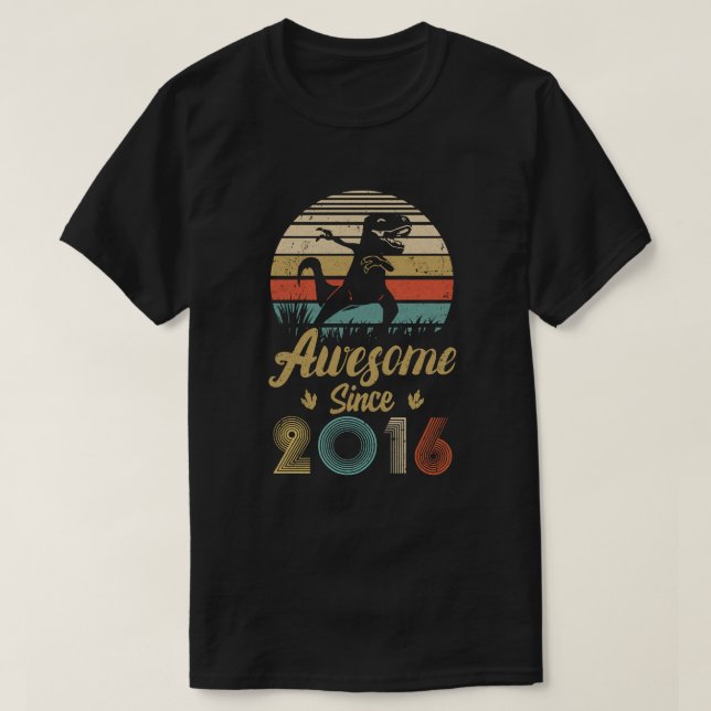 Phantastisch seit 2016 3 Jahre alter Dinosaurier G T-Shirt (Design vorne)