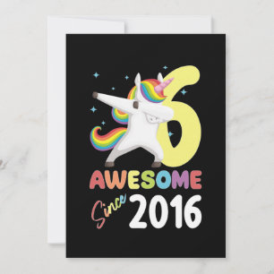 PHANTASTISCH seit 2016 Einhorn Geburtstag 6 Kinder Einladung