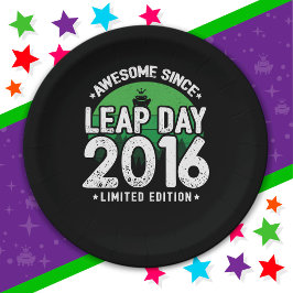 Phantastisch seit 2016 Leap Year Day Feb 29 Birthd Pappteller