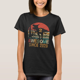 Phantastisch Seit 2020 2. Geburtstag Dinosaurier 2 T-Shirt