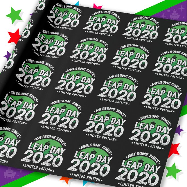 Phantastisch seit 2020 Leap Year Day Feb 29 Geburt Geschenkpapier (Von Creator hochgeladen)