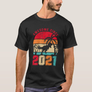 Phantastisch seit 2021 Geschenke 2nd Birthday Dino T-Shirt