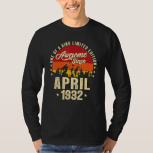 Phantastisch seit April 1932 Vintag 90. Geburtstag T-Shirt