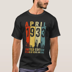 Phantastisch seit April 1933, 89. Geburtstag Vinta T-Shirt