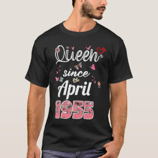 Phantastisch seit April 1955 Blume 1955 April Gebu T-Shirt