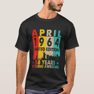 Phantastisch seit April 1964 58. Geburtstag Vintag T-Shirt