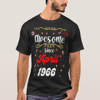 Phantastisch seit April 1966 Geburtstag Blume & Bu T-Shirt