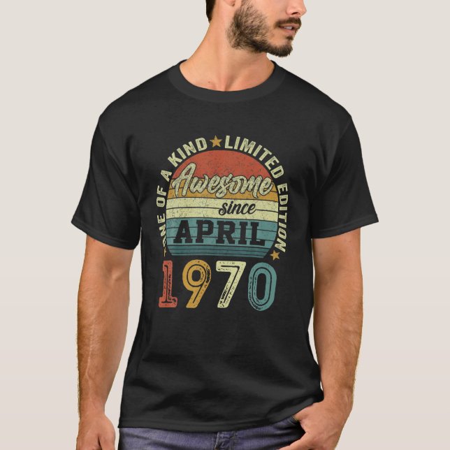 Phantastisch seit April 1970 52 Jahre alt 52. Gebu T-Shirt (Vorderseite)