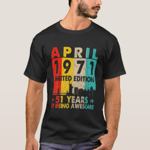 Phantastisch seit April 1971 51St Birthday Vintag T-Shirt