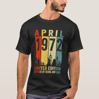 Phantastisch seit April 1972 50. Geburtstag Vintag T-Shirt