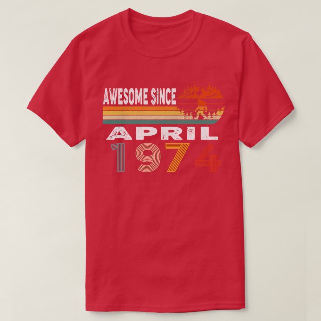 Phantastisch seit April 1974 T-Shirt (Design vorne)