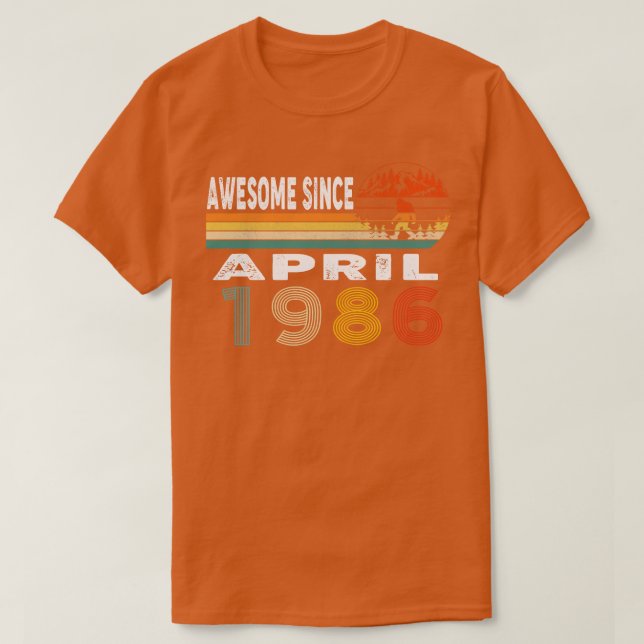 Phantastisch seit April 1986 T-Shirt (Design vorne)