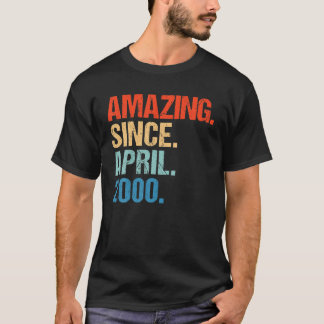 Phantastisch seit April 2000 Retro Vintag 20. Gebu T-Shirt
