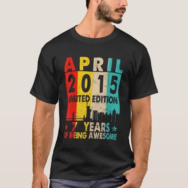 Phantastisch seit April 2015 Vintager Retr. T-Shirt (Vorderseite)