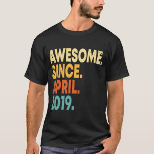Phantastisch seit April 2019 4. Geburtstag Junge 4 T-Shirt